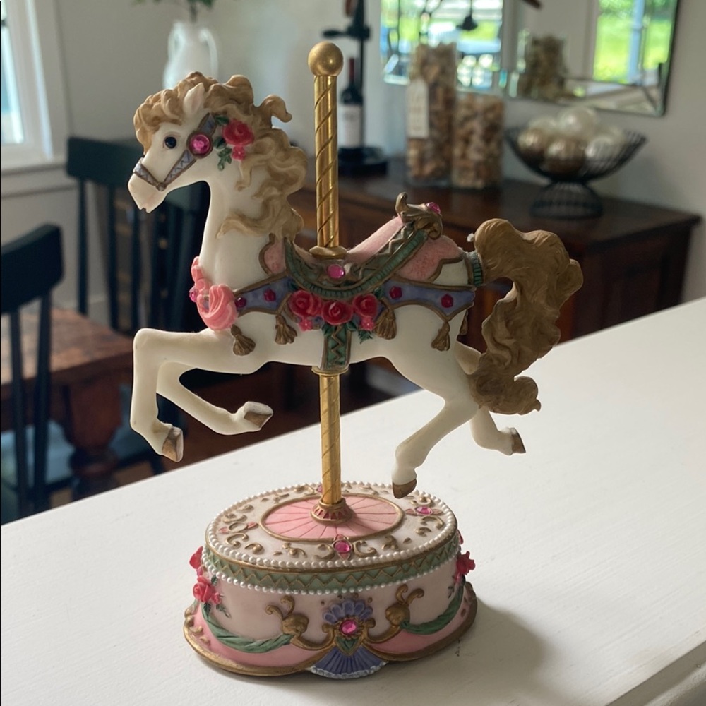 Elegant Carousel Horse Figurine